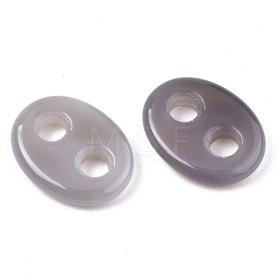 Natural Grey Agate Links Connectors G-T131-113-1