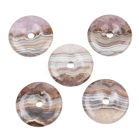 Natural Amethyst Lace Agate Pendants G-B196-01B-07-1