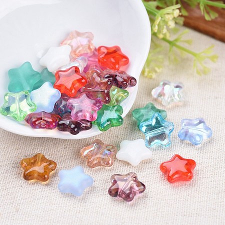 Electroplate Czech Glass Beads LAMP-D180-19-1