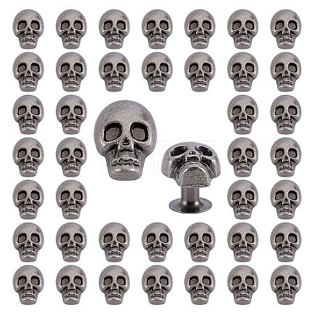 80Pcs Halloween Skull Zinc Alloy Collision Rivets TIBE-PH0002-54-1