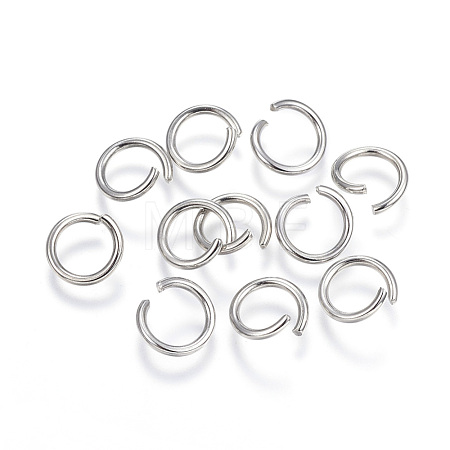 Tarnish Resistant 304 Stainless Steel Open Jump Rings A-STAS-F110-01P-1