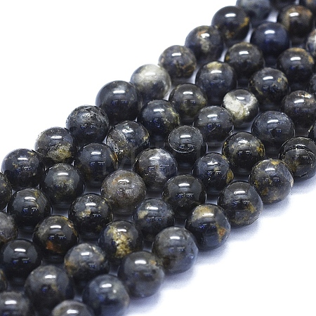 Natural Iolite Beads Strands G-E561-16-10mm-1