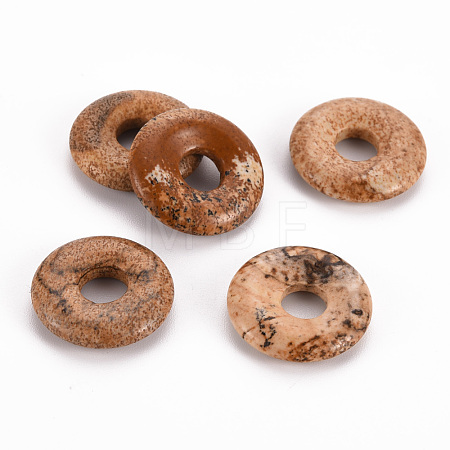 Natural Picture Jasper Pendants G-T122-66A-1