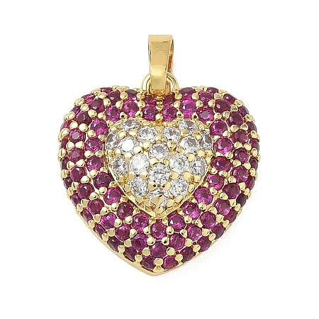 Brass Micro Pave Cubic Zirconia Pendants KK-CBA74BF-12G-02C-1