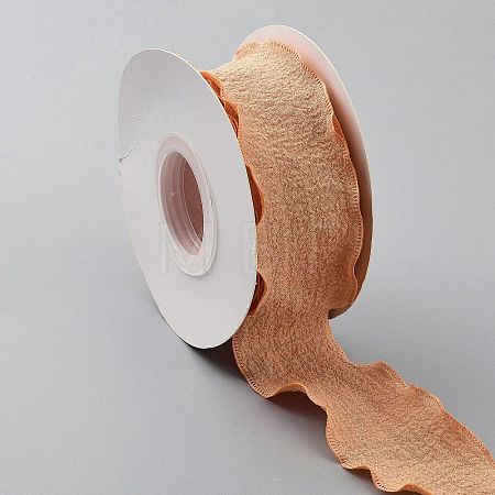 10 Yards Polyester Ruffled Ribbons X1-OCOR-TAC0034-06F-1