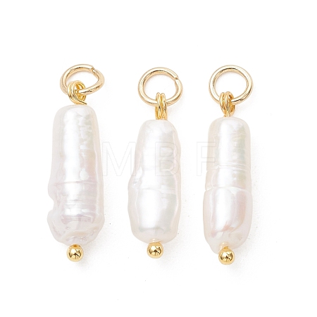 Natural Baroque Keshi Pearl Pendants PALLOY-JF05439-03-1