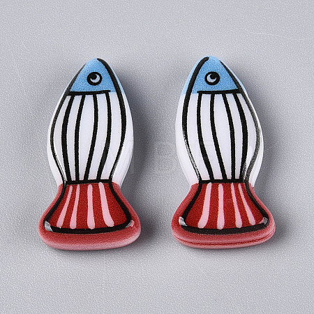 Printed Opaque Resin Beads RESI-N043-22B-1