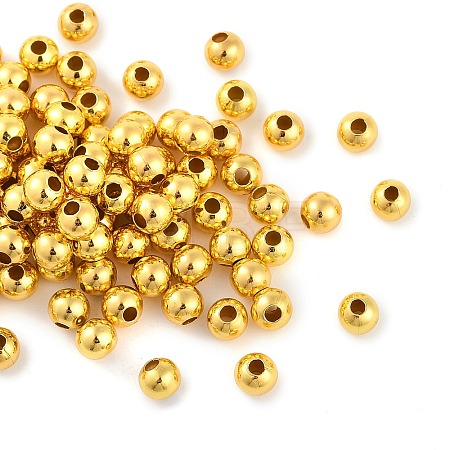 Brass Smooth Round Beads EC400-3G-1