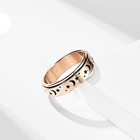 201 Stainless Steel Rotatable Finger Rings FS-WG1BCD7-08-1