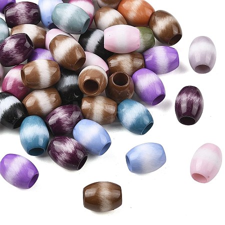 Opaque Acrylic European Beads OACR-Z036-04A-1
