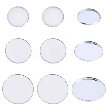 60Pcs 3 Styles 304 Stainless Steel Plain Edge Bezel Cups STAS-SC0021-46-1