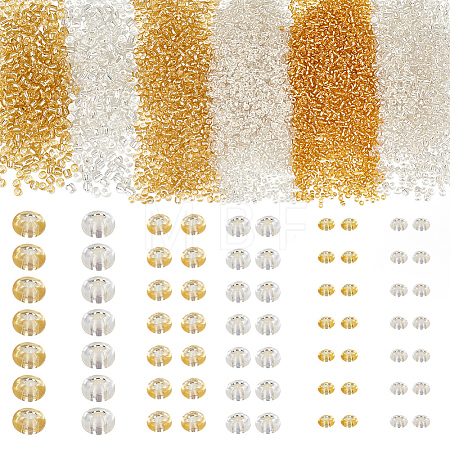 6 Styles 4144 Pcs Glass Seed Beads SEED-HY0001-19-1