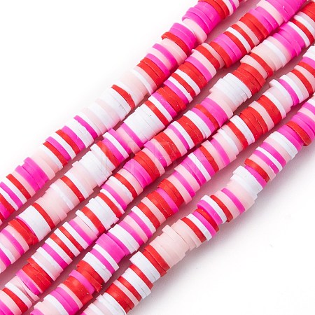 Handmade Polymer Clay Beads Strands CLAY-R089-6mm-T02B-10-1