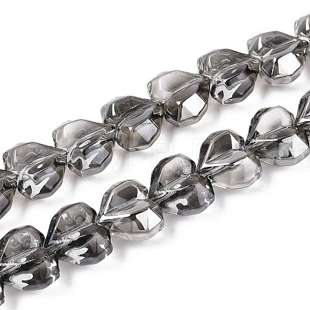 Electroplate Transparent Glass Beads Strands EGLA-B012-AB20-1