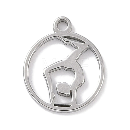 Non-Tarnish 304 Stainless Steel Charms STAS-K286-01L-P-1