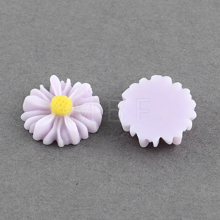 Flatback Hair & Costume Accessories Ornaments Resin Flower Daisy Cabochons CRES-Q101-03-1