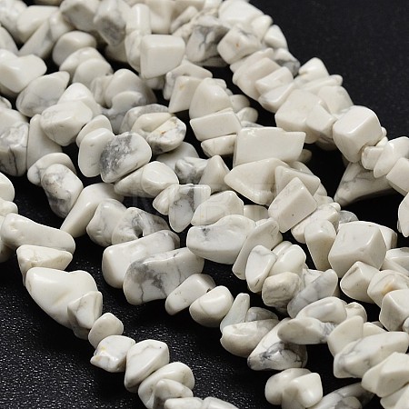 Chip Natural Howlite Beads Strands G-N0134-11-1