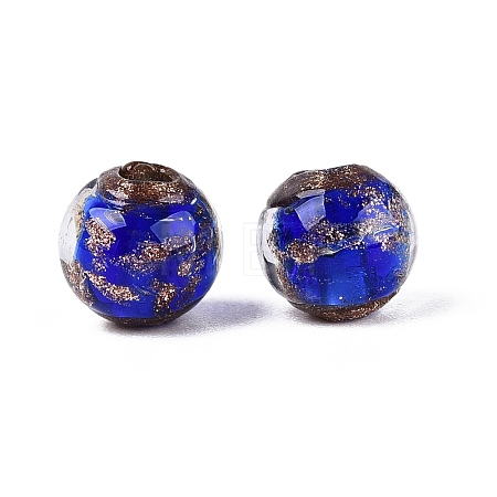 Handmade Gold Sand Lampwork Beads LAMP-N045-01A-03-1