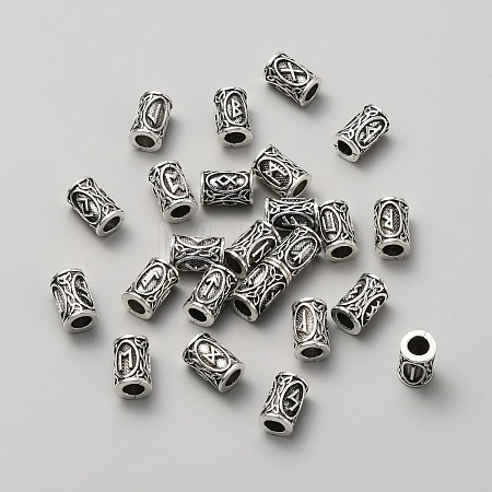 24Pcs 24 Style Tibetan Style Alloy Dreadlocks Braiding Beads OHAR-TAC0001-18-1