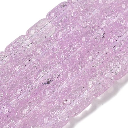 Transparent Crackle Glass Beads Strands GLAA-NH0001-04H-1