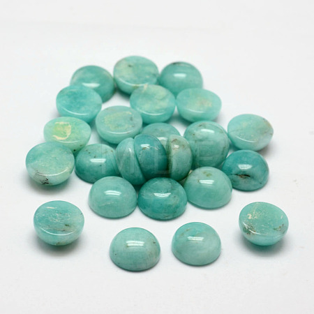 Dome/Half Round Natural Amazonite Cabochons G-O146-02D-1