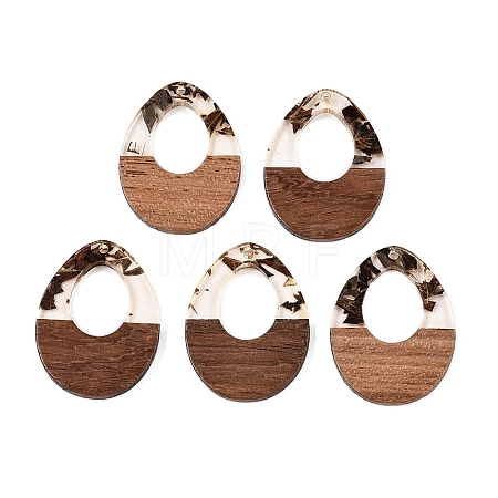 Epoxy Resin & Walnut Wood Pendants RESI-T057-12C-1