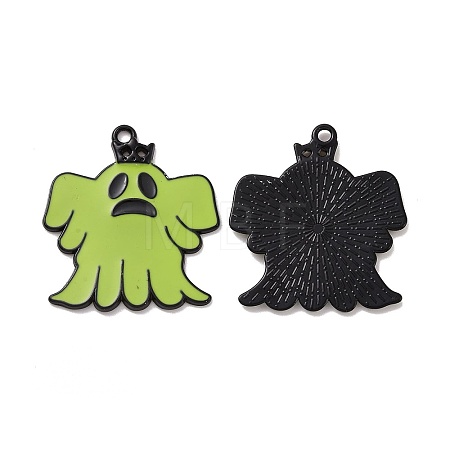 Halloween Theme Rack Plating Alloy Enamel Pendants PALLOY-O109-48EB-1