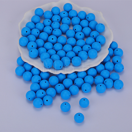 Round Silicone Focal Beads SI-JX0046A-132-1