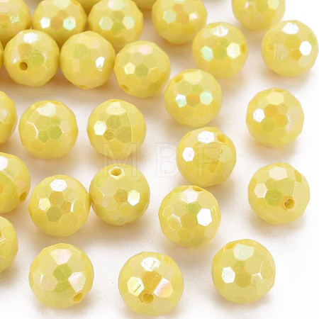 Opaque Acrylic Beads TACR-S154-10F-08-1