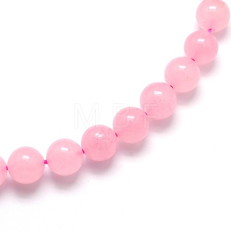 Dyed Rose Quartz Round Beads Strands X-G-O047-05-8mm-1