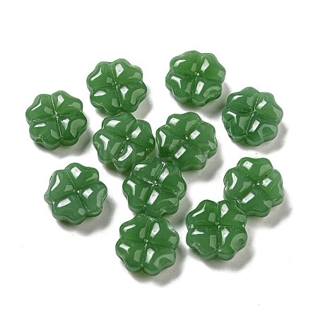 Imitation Jade Glass Beads GLAA-D017-01B-1