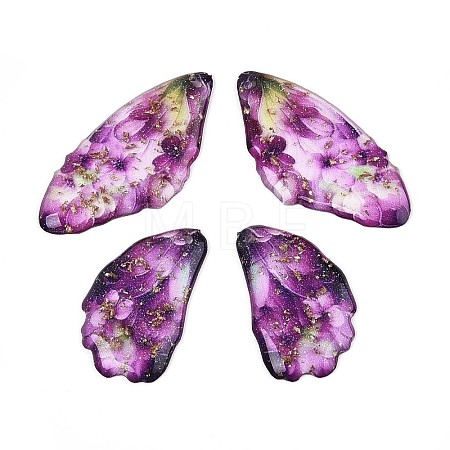 Transparent Epoxy Resin Pendants RESI-T057-30E-1