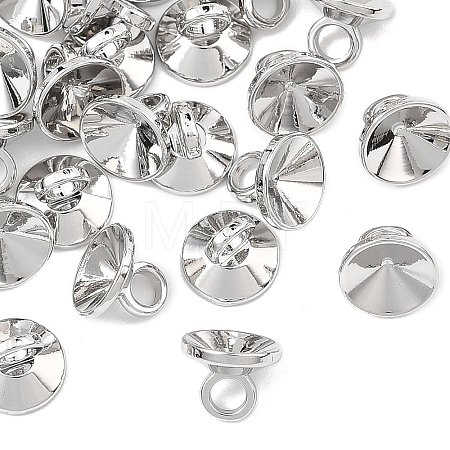SHEGRACE Brass Bead Cap Bails XGRQ1U388-376P-1