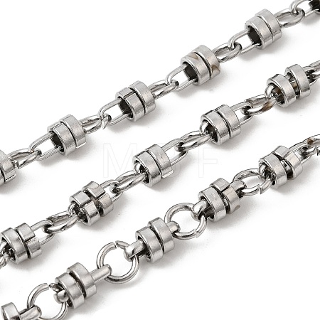 304 Stainless Steel Flat Round Link Chains CHS-K024-13P-1