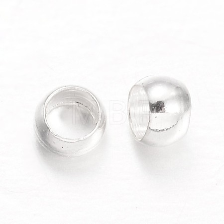 Rondelle Brass Crimp Beads X-KK-L134-31S-1