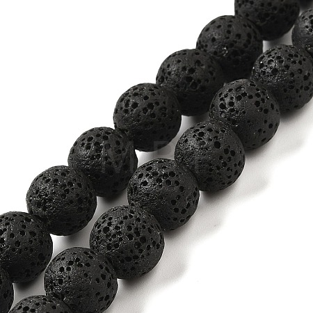 Natural Lava Rock Bead Strands G-L435-03-8mm-18-1