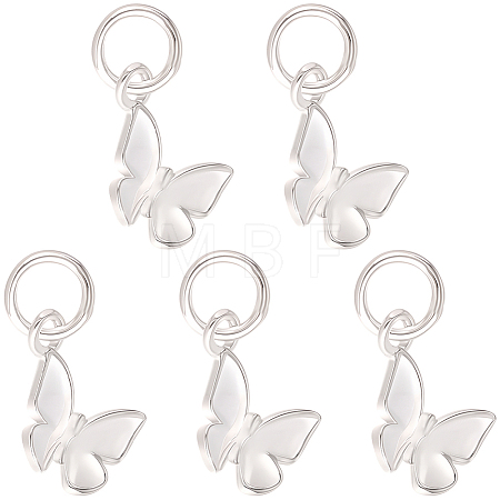 5Pcs 925 Sterling Silver Charms STER-BBC0009-44A-1