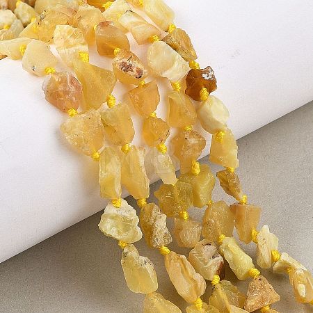 Raw Rough Natural Yellow Opal Beads Strands G-D101-A04-1
