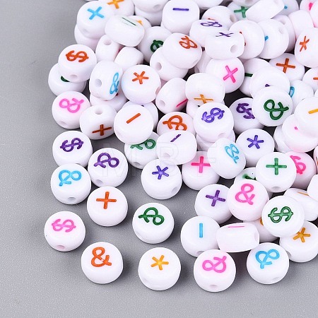 Opaque Acrylic Beads SACR-Q001-10D-1