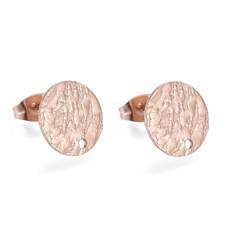 Ion Plating(IP) 304 Stainless Steel Stud Earring Findings STAS-M228-U01-03RG-1