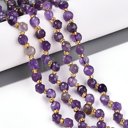 Natural Amethyst Beads Strands G-T141-48-1