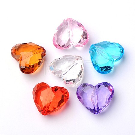 Transparent Acrylic Beads X-PL318Y-1