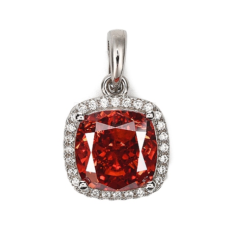 925 Sterling Silver Pave Cubic Zirconia Pendants STER-C015-01A-01-1