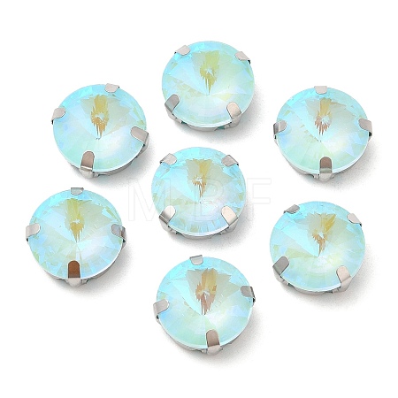 Mocha Fluorescent(MI) Flat Round Sew on Rhinestone GGLA-M006-02A-P03-1