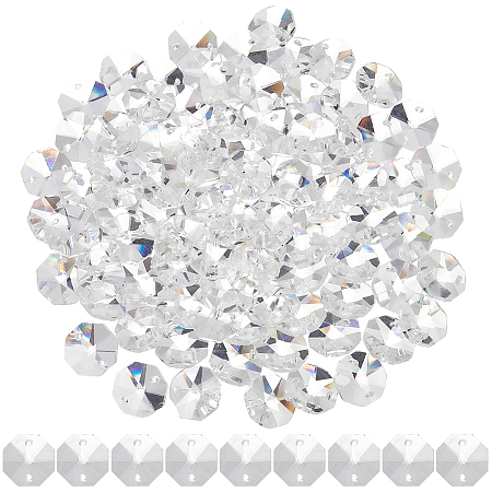 100Pcs Octagon Sew on Glass Rhinestone GLAA-SP0001-82A-02-1