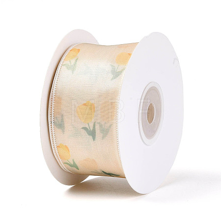 Single Face Printed Polyester Satin Ribbon SRIB-T009-05D-1
