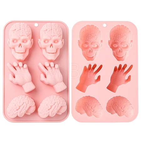 Skull Hand Brain Shaped Silicone Molds ST-CJ0043-058-1