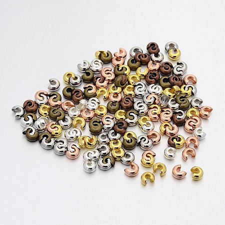Iron Crimp Beads Covers X-IFIN-X0031-3mm-1