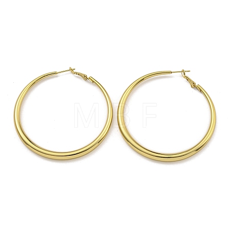 202 Stainless Steel Huggie Hoop Earrings with 304 Stainless Steel Pins for Women EJEW-M253-01C-G-1