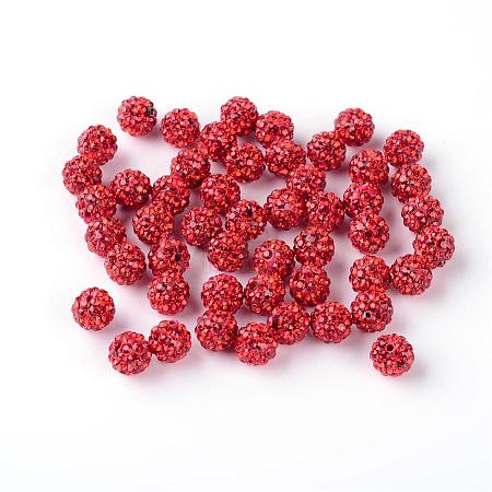 Polymer Clay Rhinestone Beads RB-H284-6MM-Half-227-1
